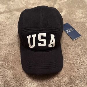 New Mens POLO RALPH LAUREN Olympic Closing Ceremony adjustable fleece hat.